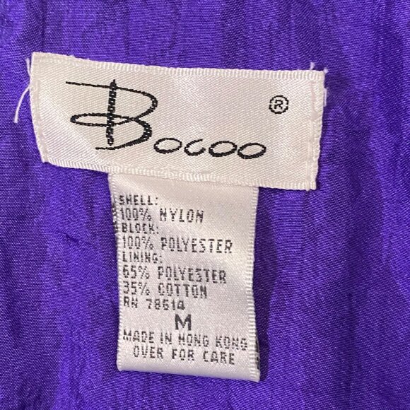 Vintage Bocoo Windbreaker Womens M Purple Teal Athleisure Athletic Activewear - Picture 3 of 6